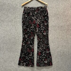 Idyllwind Corduroy Jeans Womens Size 10 Floral Flare‎ High Rise Miranda Lambert
